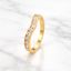 Round Brilliant Cut 0.52ct Diamond Wishbone Channel Set Eternity Ring