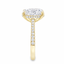Lab Grown Oval Cut 3.50ct Diamond Engagement Ring with Diamond Shoulders & Hidden Halo