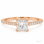 Princess Cut 0.72ct Diamond Engagement Ring with Diamond Shoulders