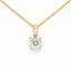 Lab Grown Round Brilliant Cut 1.02ct Solitaire Diamond Pendant