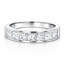 Princess Cut 1.24ct Diamond 7 Stone Eternity Ring