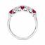 Round Brilliant Cut Ruby & Diamond 5 Stone Eternity Ring