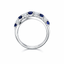 Round Brilliant Cut Sapphire & Diamond 9 Stone Crossover Eternity Ring
