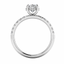 Lab Grown Oval Cut 2.01ct Diamond Engagement Ring with Diamond Shoulders & Hidden Halo