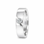 Platinum Flat Wedding Band with Round Brilliant Cut Diamond