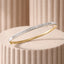 18ct White & Yellow Gold Round Brilliant Cut Diamond Bangle