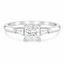 Princess Cut 0.73ct Diamond Trilogy Engagement Ring
