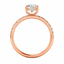 Lab Grown Radiant Cut 2.71ct Diamond Engagement Ring with Diamond Shoulders & Hidden Halo