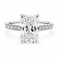 Lab Grown Radiant Cut 3.04ct Diamond Engagement Ring with Diamond Shoulders