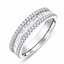Round Brilliant & Baguette Cut 0.85ct Diamond Half Hoop Eternity Ring