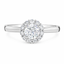 Round Brilliant Cut 0.50ct Diamond Halo Engagement Ring