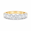 Round Brilliant Cut 1.11ct Diamond 7 Stone Half Hoop Eternity Ring