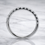 Round Brilliant Cut Diamond Half Hoop Microset Wedding Band 2.4mm