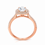 Round Brilliant Cut 0.70ct Diamond Double Halo Engagement Ring