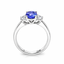 Oval Cut Tanzanite With Round Brilliant Cut Side Stones
