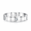 Platinum Flat 5mm Wedding Band with 6 Princess Cut Diamonds