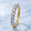 Round Brilliant Cut 0.75ct Diamond 10 Stone Half Hoop Eternity Ring