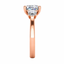 Lab Grown Cushion Cut 2.50ct Diamond Engagement Ring With Round Brilliant Cut Side Stones