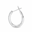 Round Brilliant Cut Micro Set Diamond 0.86ct Hoop Earrings