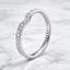 Round Brilliant Cut Diamond Grain Set Wishbone Wedding Band 0.36cts