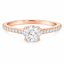 Round Brilliant Cut 0.54ct Diamond Engagement Ring with Diamond Shoulders
