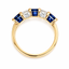 Round Brilliant Cut Sapphire & Diamond 5 Stone Eternity Ring