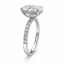 Lab Grown Oval Cut 3.54ct Diamond Solitaire Engagement Ring With Diamond Shoulders