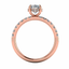 Lab Grown Oval Cut 2.01ct Diamond Engagement Ring with Diamond Shoulders & Hidden Halo