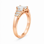 Emerald Cut 0.70ct Diamond Engagement Ring with Baguette Cut Diamond Side Stones