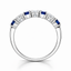Round Brilliant Cut Sapphire & Diamond 7 Stone Eternity Ring