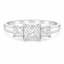 Princess Cut 0.71ct Diamond Trilogy Engagement Ring