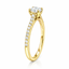 Round Brilliant Cut 0.54ct Diamond Engagement Ring with Diamond Shoulders