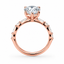 Lab Grown Diamond Pear Cut 3.01ct Solitaire Engagement Ring With Diamond Shoulders