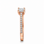 Princess Cut 0.54ct Diamond Engagement Ring with Diamond Shoulders