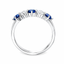 Round Brilliant Cut Sapphire & Diamond 5 Stone Eternity Ring