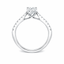 Oval Cut 0.70ct Diamond Engagement Ring with Diamond Shoulders