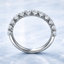 Oval Cut 1.29ct Diamond 13 Stone Half Hoop Eternity Ring