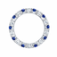 Round Brilliant Cut Sapphire & Diamond Full Hoop Eternity Ring