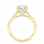 Lab Grown Oval Cut 3.50ct Diamond Engagement Ring with Diamond Shoulders & Hidden Halo