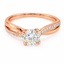 Round Brilliant Cut 0.70ct Diamond Engagement Ring with Diamond Shoulders