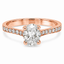 Oval Cut 0.71ct Diamond Engagement Ring with Diamond Shoulders