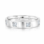 Princess Cut 0.68 Diamond Invisible Set Wedding Band
