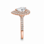 Pear Cut 1.00ct Diamond Double Halo Engagement Ring