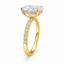 Lab Grown Oval Cut 3.54ct Diamond Solitaire Engagement Ring With Diamond Shoulders