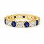 Round Brilliant Cut Sapphire & Diamond Full Hoop Eternity Ring