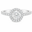 Round Brilliant Cut 0.70ct Diamond Halo Engagement Ring