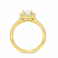 Round Brilliant Cut 0.81ct Diamond Halo Engagement Ring