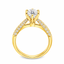 Round Brilliant Cut 0.91ct Diamond Engagement Ring with Diamond Shoulders