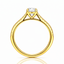 Round Brilliant Cut 0.54ct Diamond Engagement Ring with Diamond Shoulders