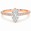 Marquise Cut 0.71ct Diamond Engagement Ring With Diamond Shoulders